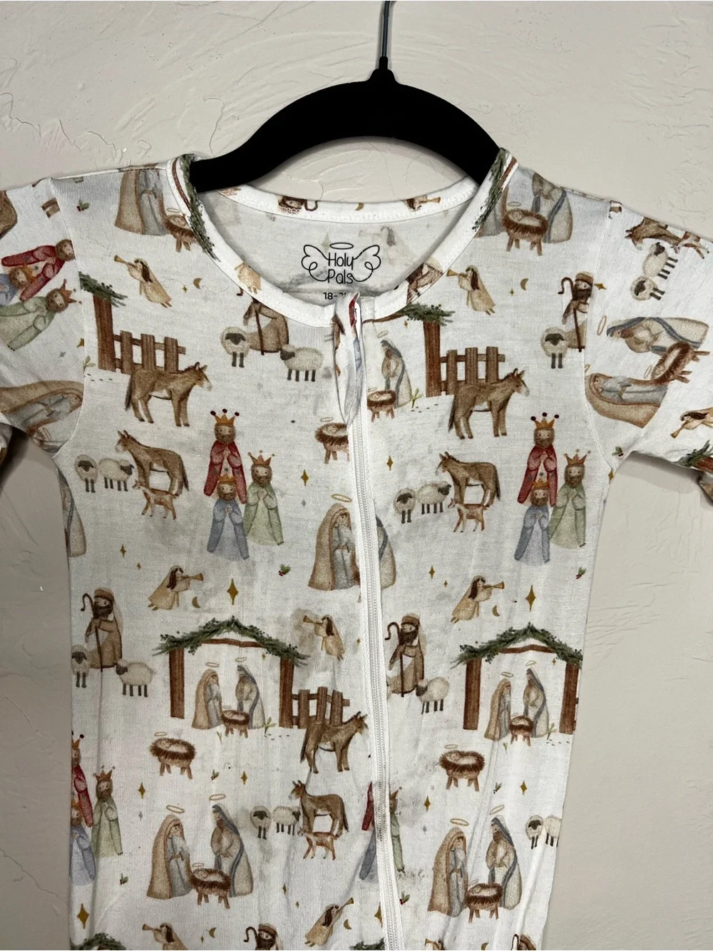 Holy Pals Luke2:1-20 Away in the Manger Nativity Viscose From Bamboo Pajamas